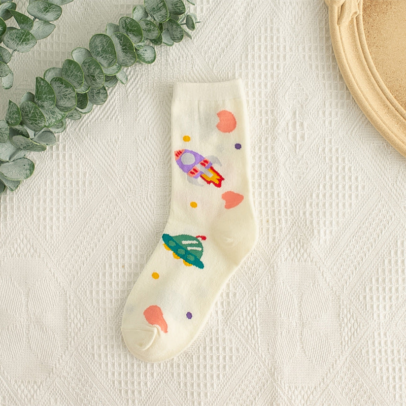 Galaxy and Planets Cotton Socks