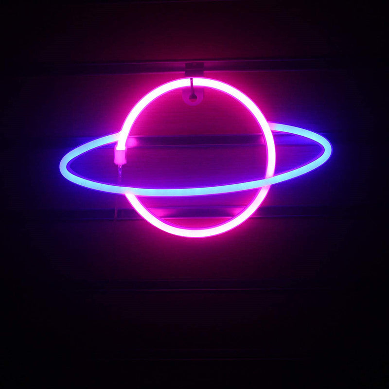 Saturn LED Wall Hanging Neon Modeling Lights