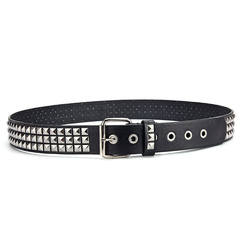 Grunge Pyramid Rivet PU Vegan Belt