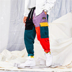 Patchwork Color Block Joggers Pants