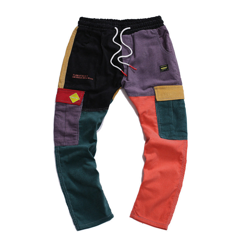 Patchwork Color Block Joggers Pants