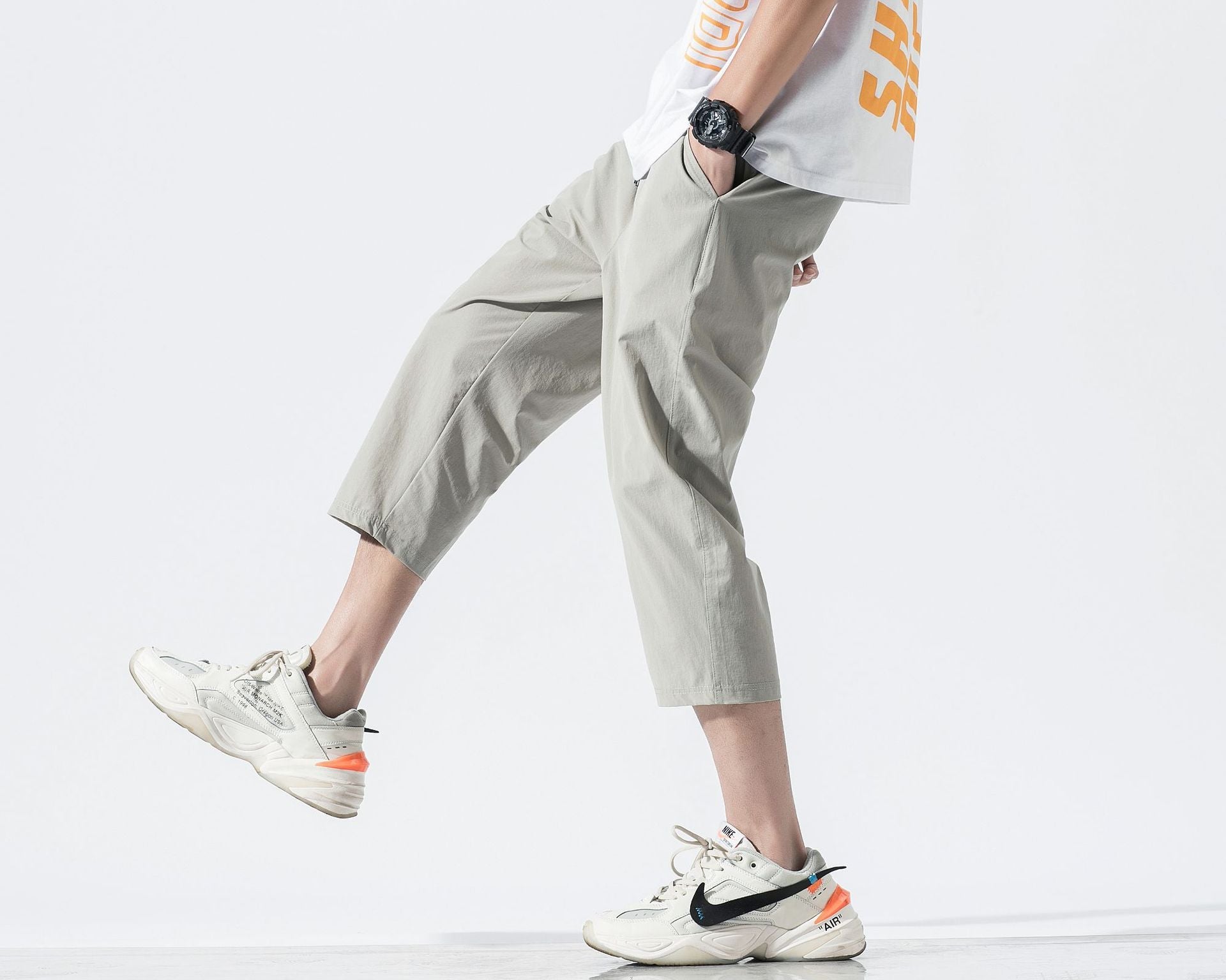 Solid Loose Plain Casual Sweatpants