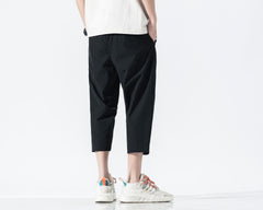 Solid Loose Plain Casual Sweatpants