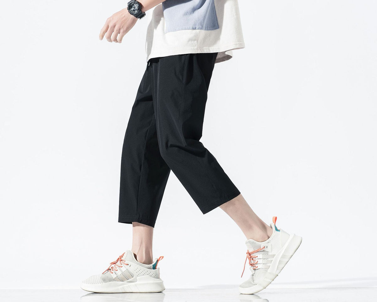 Solid Loose Plain Casual Sweatpants