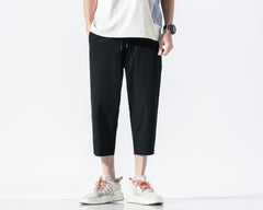 Solid Loose Plain Casual Sweatpants