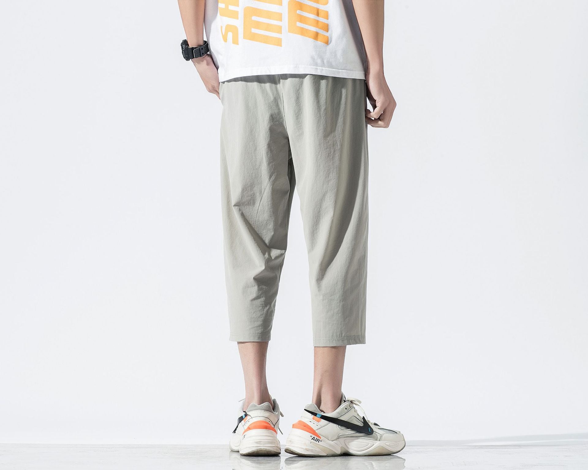 Solid Loose Plain Casual Sweatpants