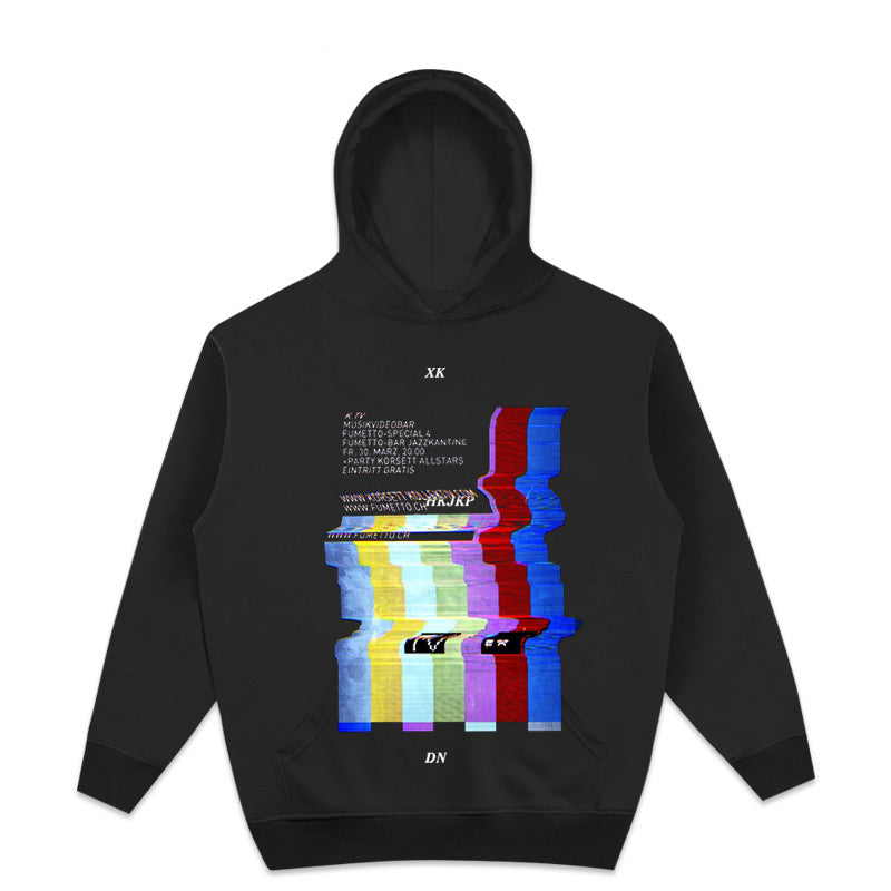 No Signal Tv Multicolor Steet Fashion Hoodie