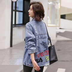 Letters and Logos Denim Jacket