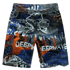 Letter Printed Waterproof Beach Shorts