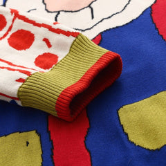 Cartoon Clown Knitted Sweater