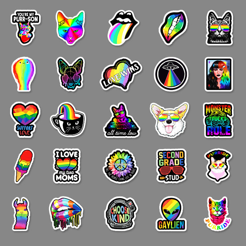 Rainbow Cat Graffiti Sticker