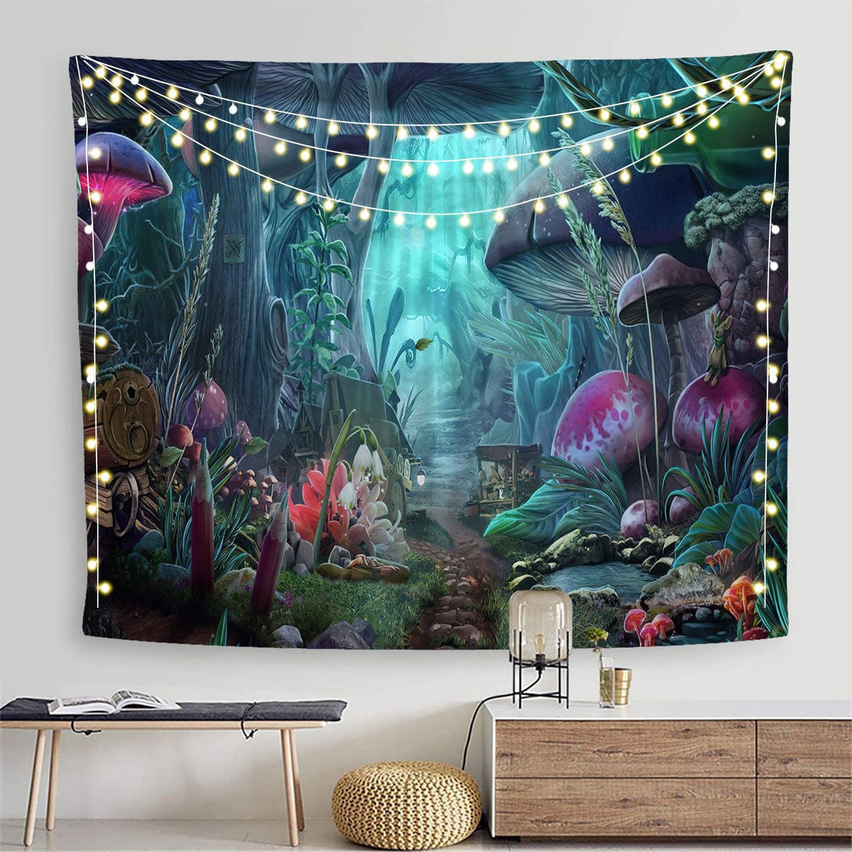 Psychedelic Mushroom Tapestry Wall