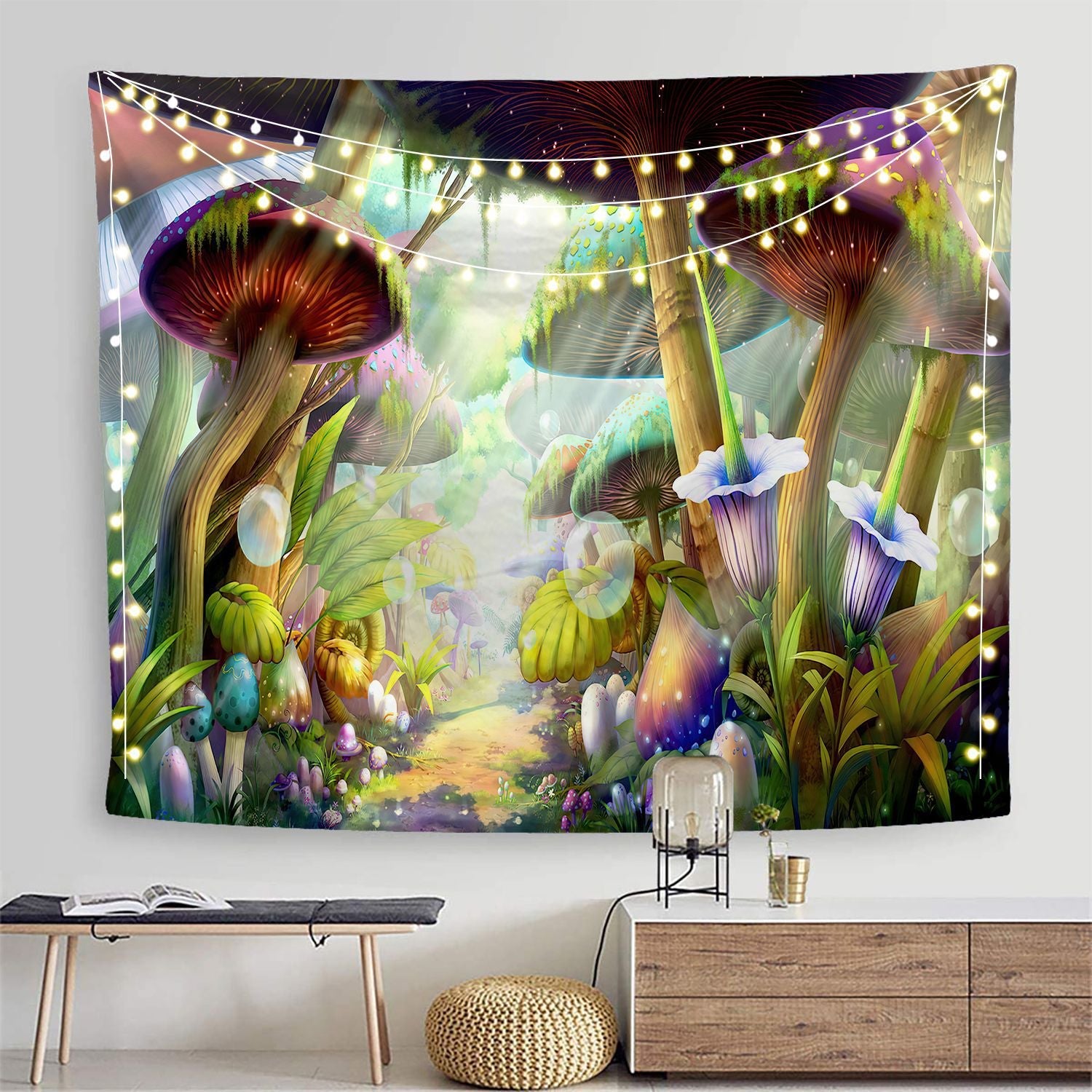 Psychedelic Mushroom Tapestry Wall