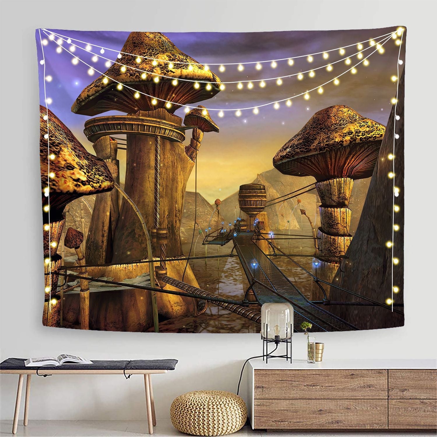 Psychedelic Mushroom Tapestry Wall