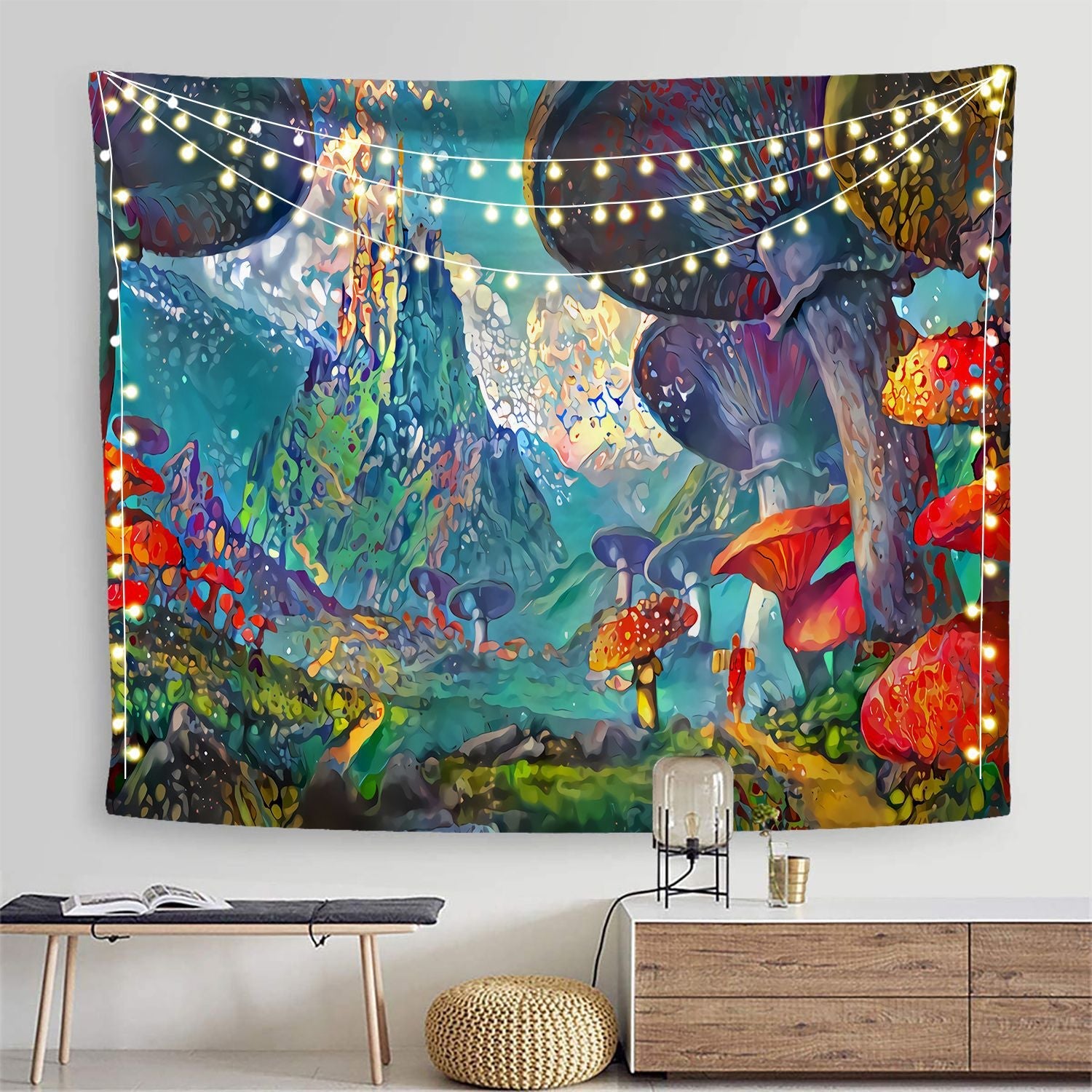 Psychedelic Mushroom Tapestry Wall