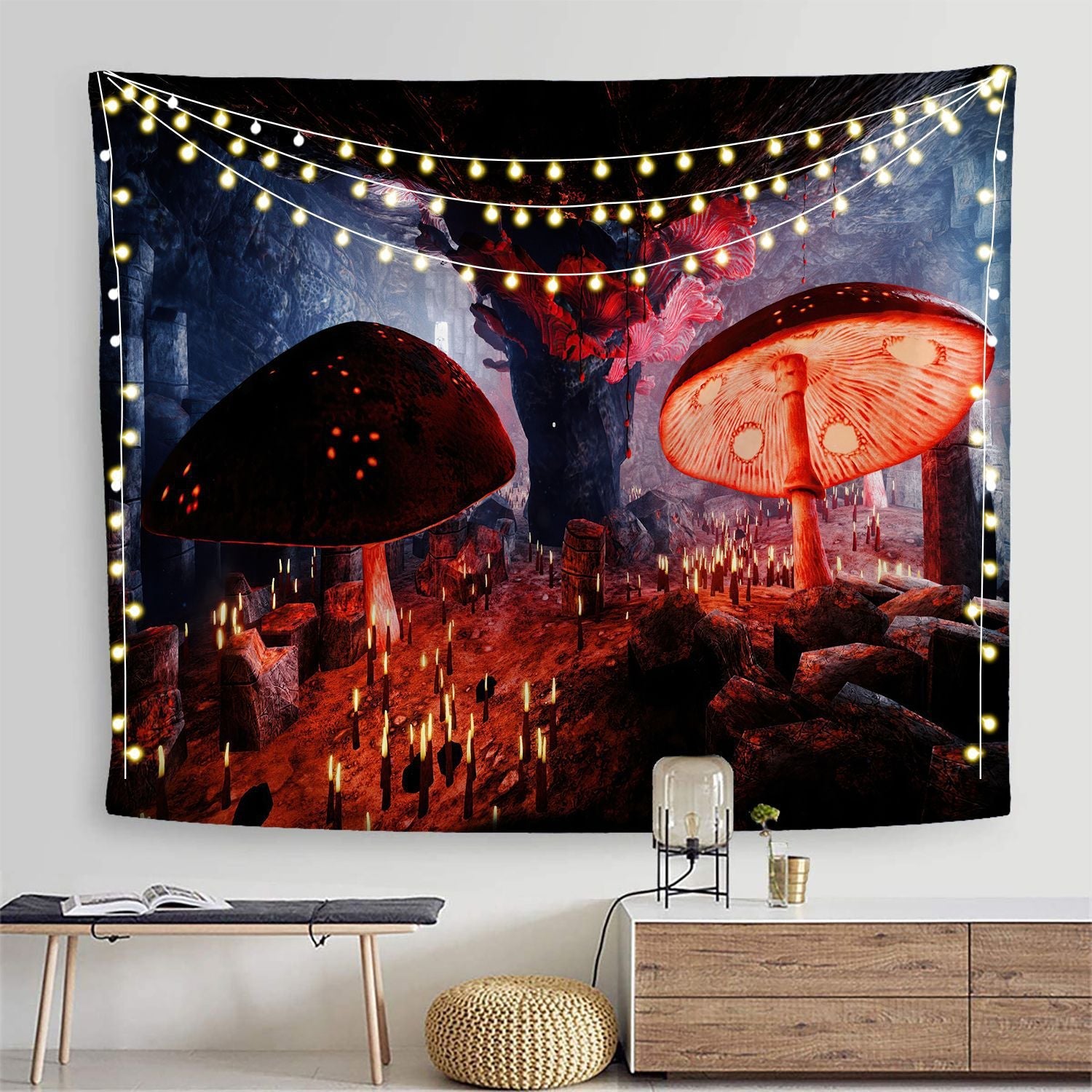 Psychedelic Mushroom Tapestry Wall