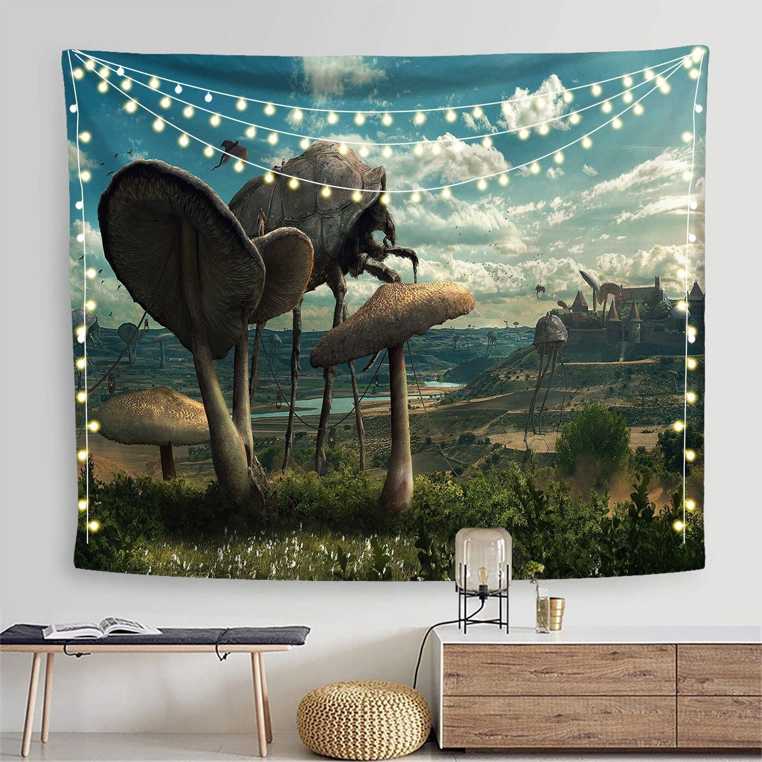 Psychedelic Mushroom Tapestry Wall