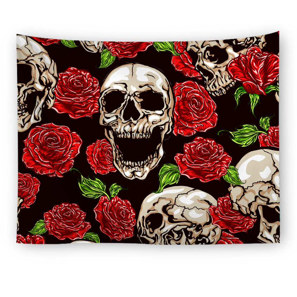 Psychedelic Elegant Katrina Skull Tapestry