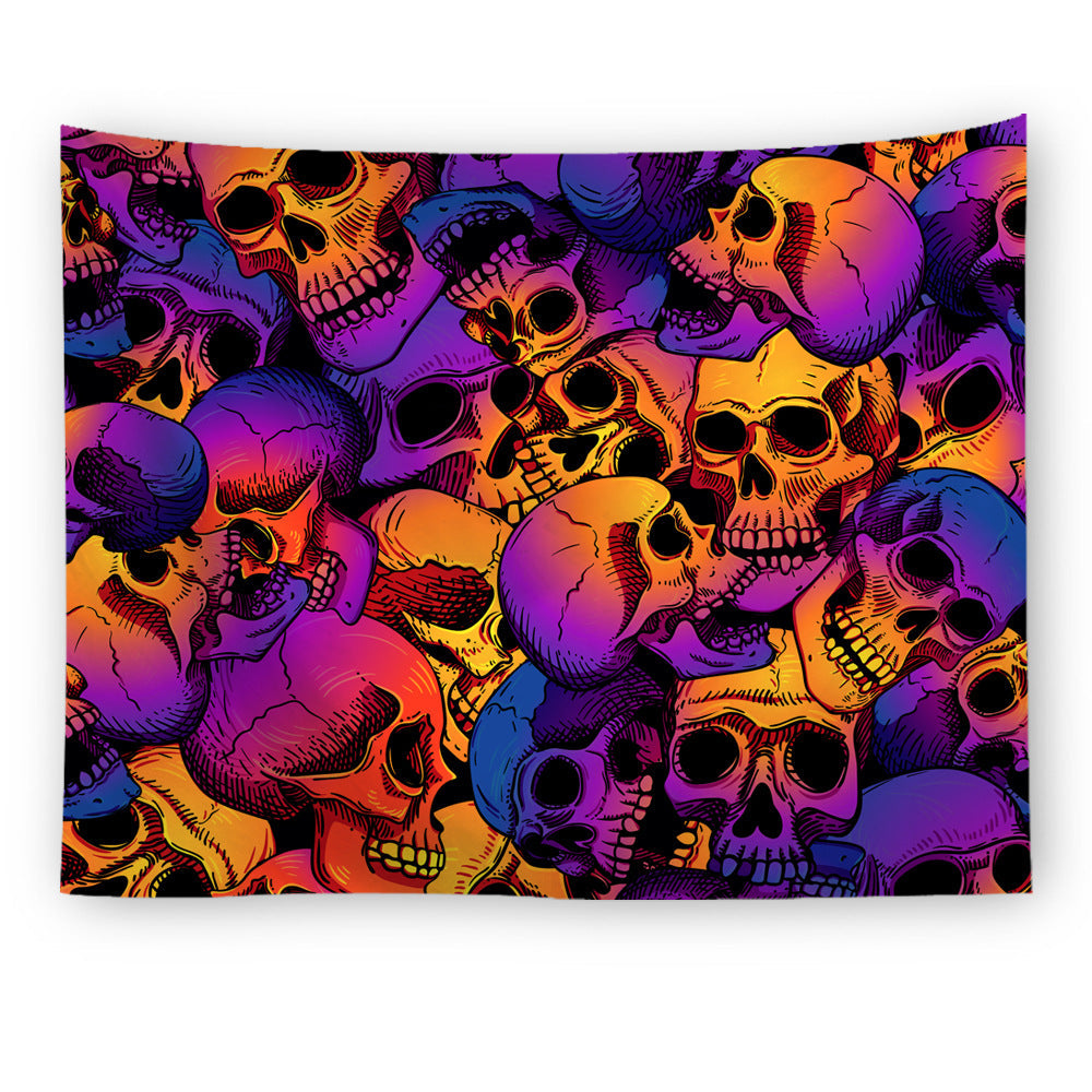 Psychedelic Elegant Katrina Skull Tapestry