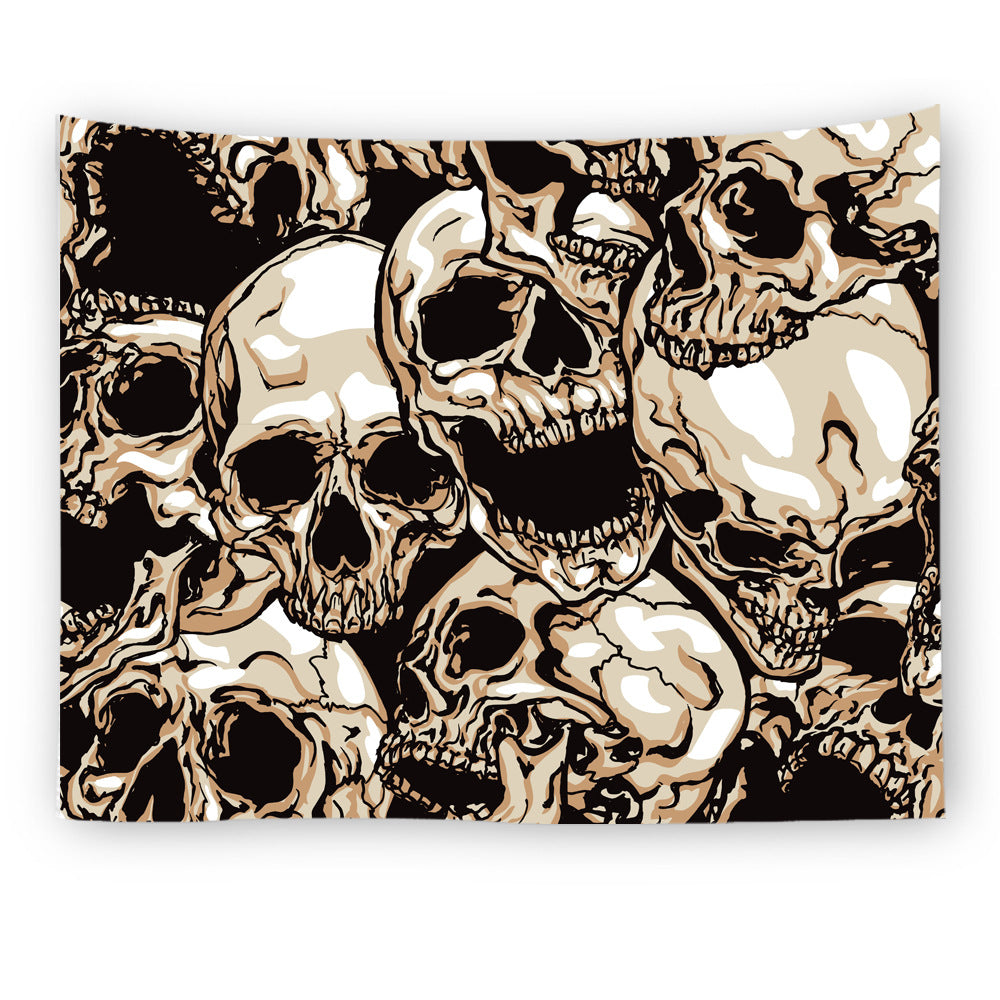 Psychedelic Elegant Katrina Skull Tapestry