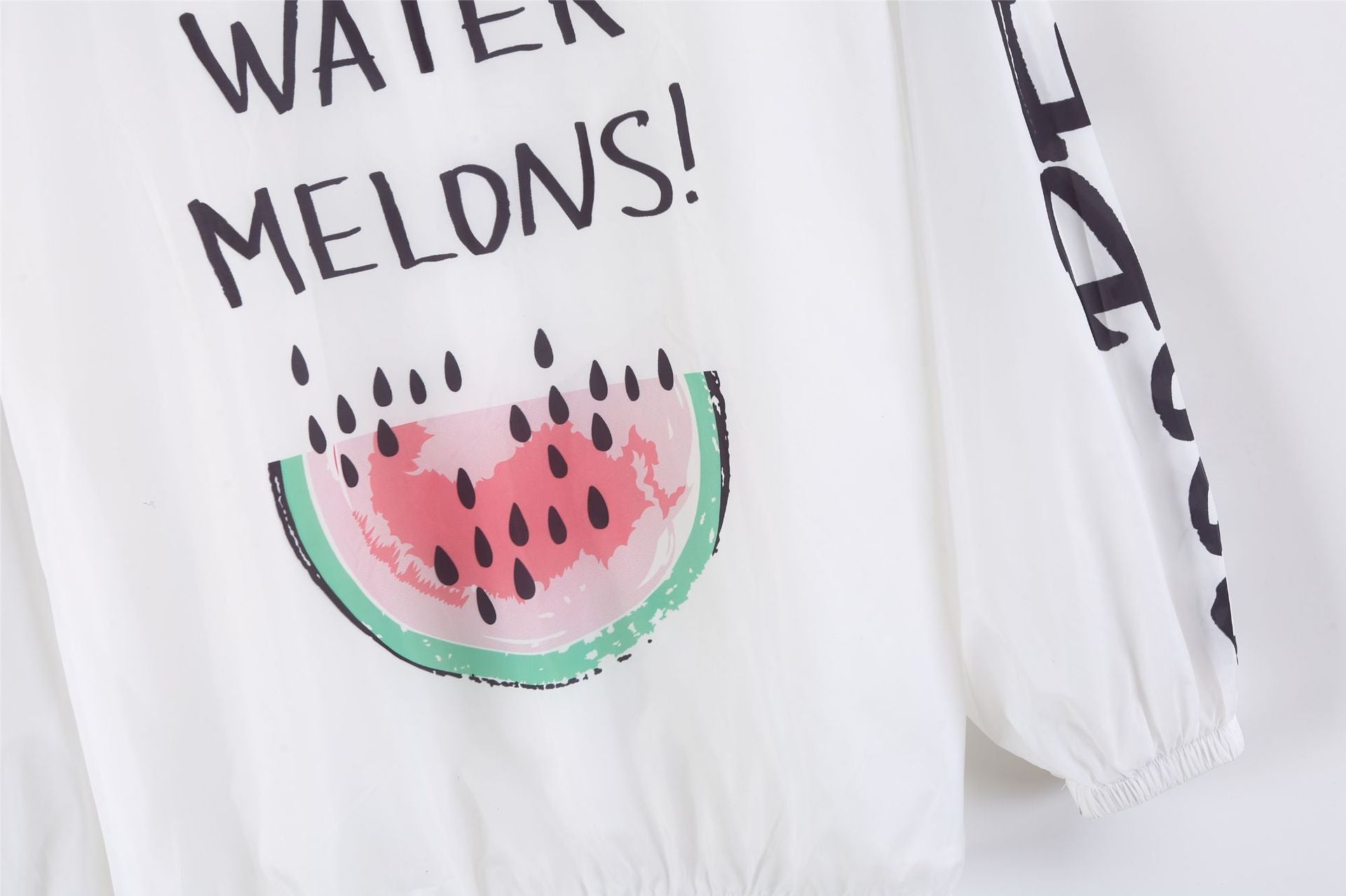 Melons, I Love Watermelons Sun Protection Loose Hooded Jacket