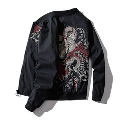 Dragons Embroidered Bomber Jacket