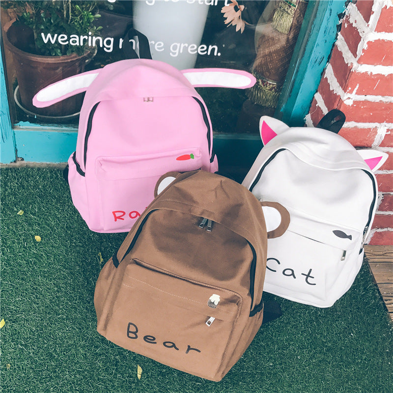 Cartoon Bear Ears Animal Backpack