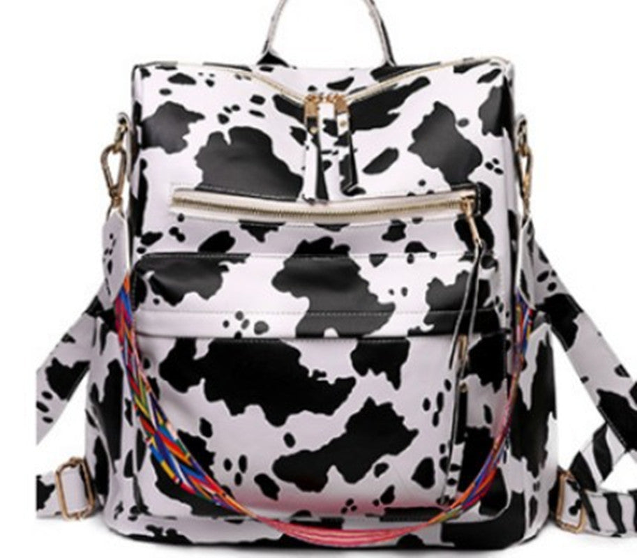 Cow Print PU Leather Handbags and Shoulder Bag