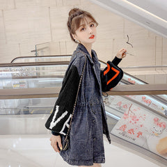 Black Denim Knit Jacket