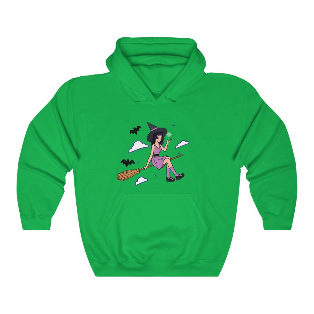 Witch In Broom Hoodie