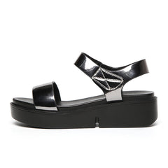 Mirror metallic Platform Vegan Sandals