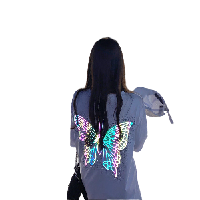 Reflective Giant Butterfly Oversize T-Shirt