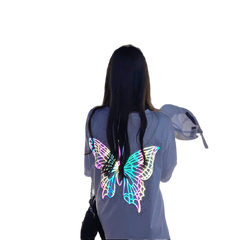 Reflective Giant Butterfly Oversize T-Shirt