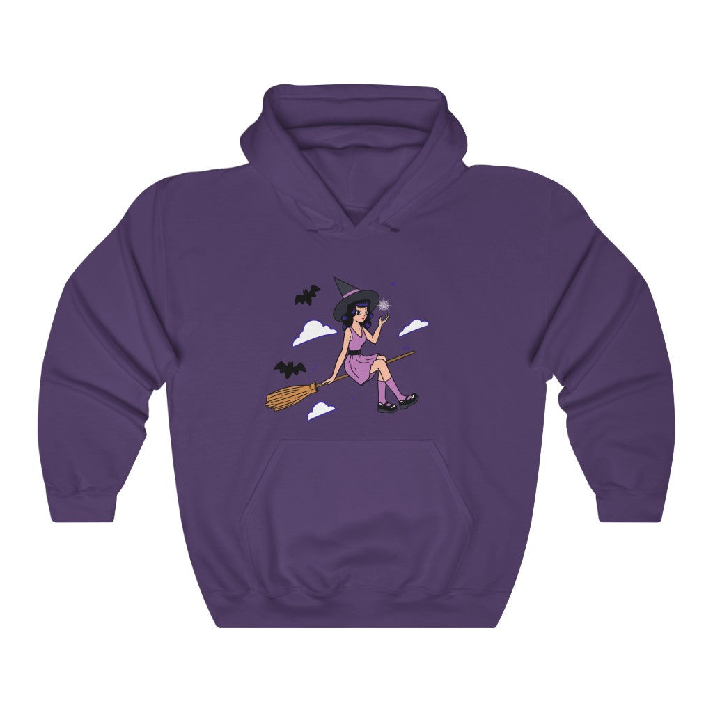 Witch In Broom Hoodie