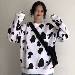 Cute Cow Animal Print Sweatshirt