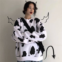 Cute Cow Animal Print Sweatshirt