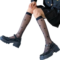 Heart See-Through Knee Sock