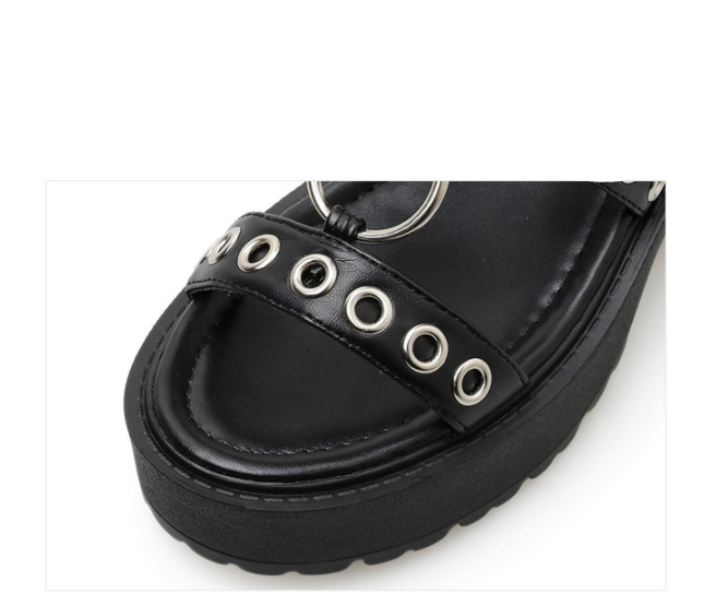 Metal Ring Vegan Sandals