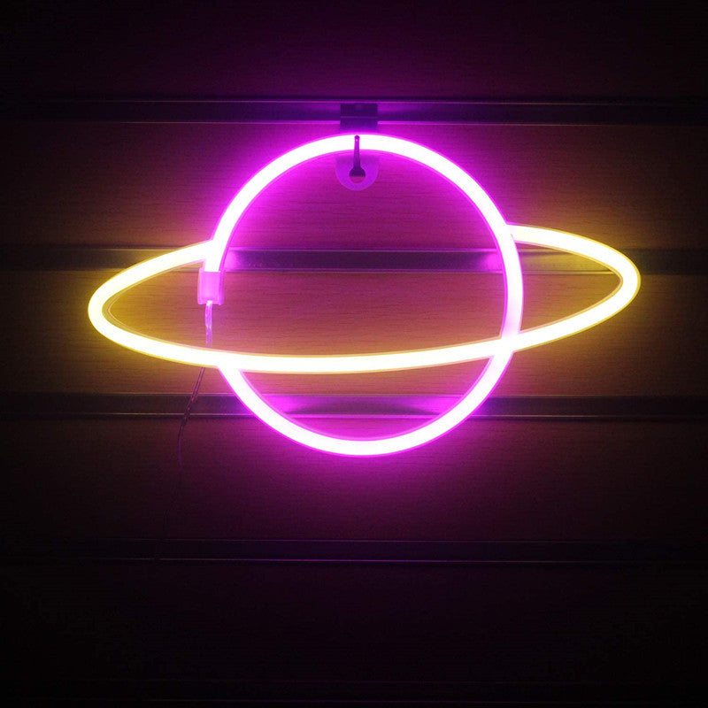 Saturn LED Wall Hanging Neon Modeling Lights