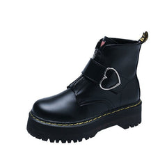 Heart PU Vegan Leather Boots