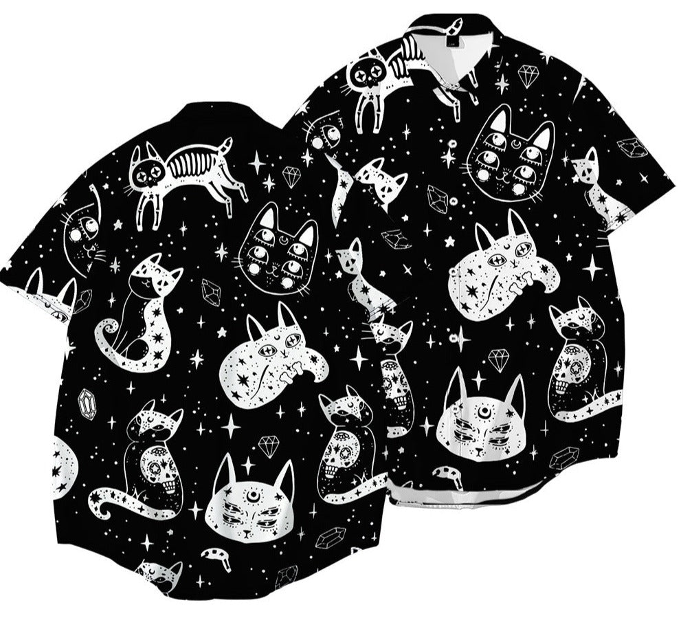 Cosmic Cat Short Sleeve Shirt