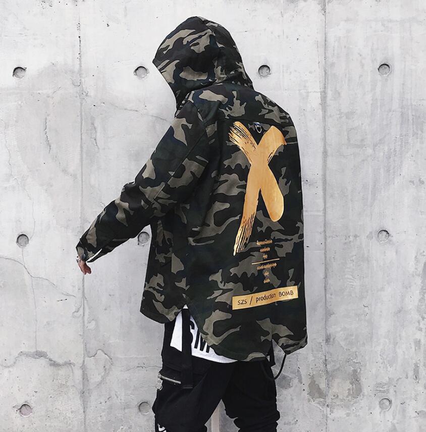 X CAMO Zipper Overcoat