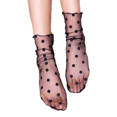 Mid-Tube Sheer Mesh Thin Socks