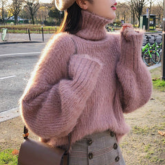 High Collar Knit Sweater