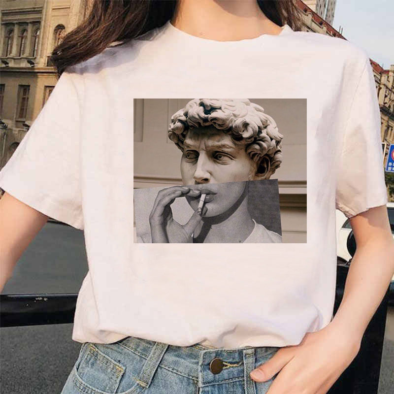 Michelangelo Art Vaporwave T-shirt