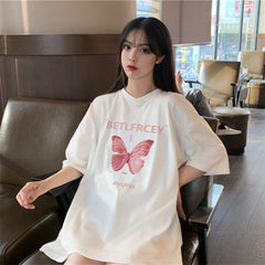 Butterfly Pink Oversize T-Shirt