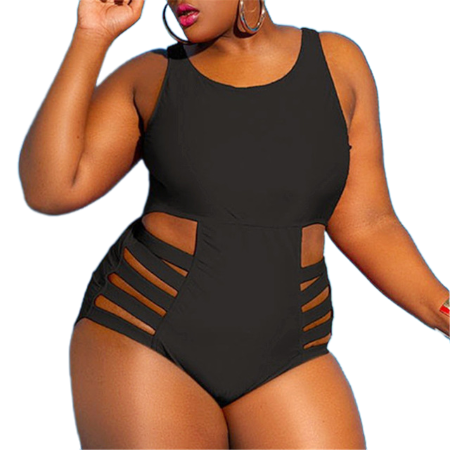 Solid Color Plus Size Swimsuits