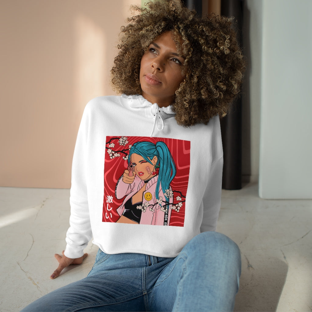 Danger girl Anime Crop Hoodie