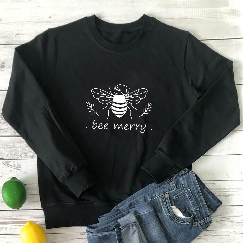 Bee Merry Vegan-friendly Sweatshirt