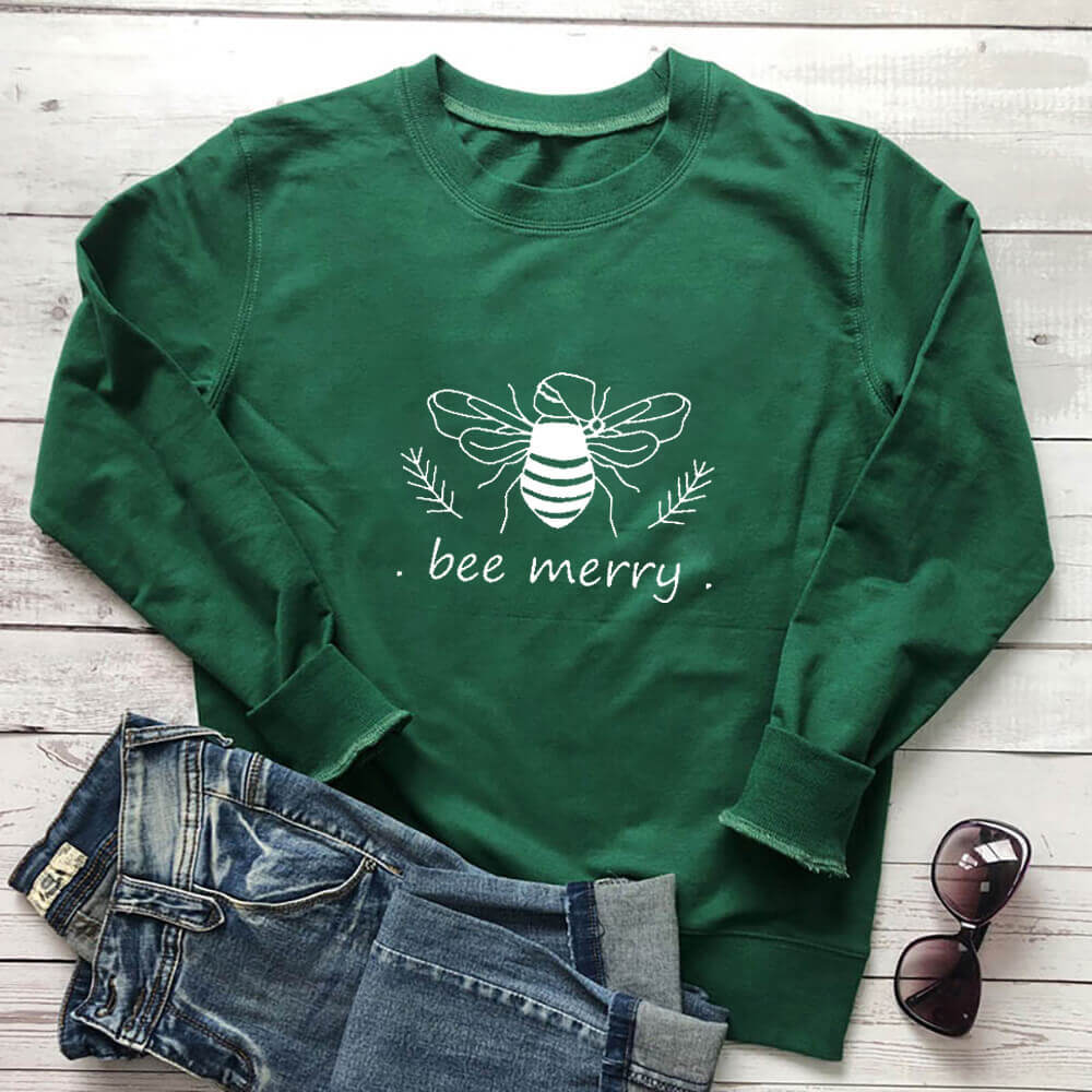 Bee Merry Vegan-friendly Sweatshirt